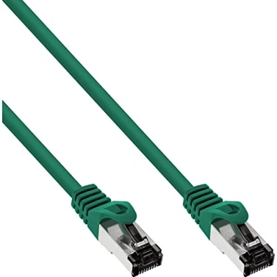 Immagine di InLine® Cavo patch S/FTP (PiMf), Cat.8.1, 2000 MHz, senza alogeni, rame, verde, 2 m