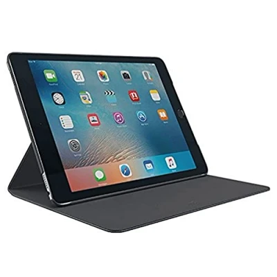 Immagine di Logitech HINGE 24,6 cm (9.7&quot;) Custodia a libro Nero Custodie per tablet (Folio, Apple, iPad Pro 9.7, (9.7&quot;), 337 g, Nero)