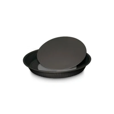 Immagine di FORMEGOLOSE™, stampo crostata con fondo smontabile, 28 cm, realizzato in acciaio doppio strato antiaderente, colore nero