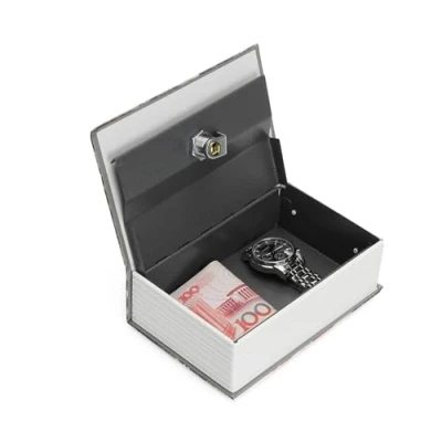 Immagine di Cassetta Sicurezza 18x11,5cm Cassaforte Forma Libro Chiave Serratura Portavalori
