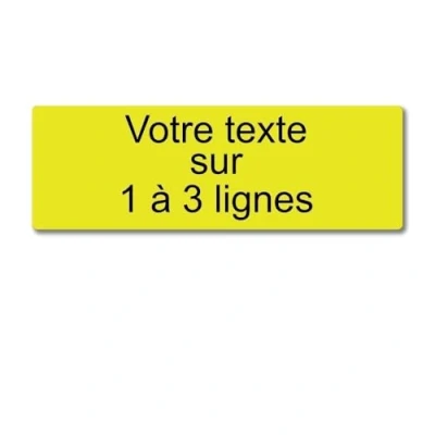 Immagine di Mygoodprice Targhetta con incisione personalizzata da 1 a 3 righe, 30 x 10 cm, autoadesiva, giallo