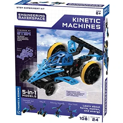 Immagine di Thames &amp; Kosmos , 555061, Kinetic Machines, Make 5 Awesome Machines And Learn About The Physics of Force, Motion Energy, Ages 8+