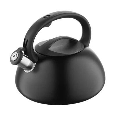 Immagine di FLORINA Bollitore Acqua (2,5 l) I per Tè in Acciaio Inox LUKE con Fischio Automatico Manico Bakelite Teiera Induzione Adatto a Tutti Tipi di Fornello Nero
