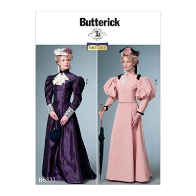 Immagine di Butterick Patterns 6537 Cartamodello per Costume da Donna, Formato A5, Fazzoletto, Multicolore, 17.00 x 0.5 22.00 cm