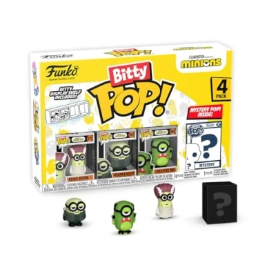 Immagine di Funko Bitty Pop! Minions Frankenbob 4PK Frankenbob, Bride Kevin, Creature Mel E una Mini Figura Misteriosa a Sorpresa 0.9 Inch (2.2 Cm) 2 da Collezione Idea Regalo