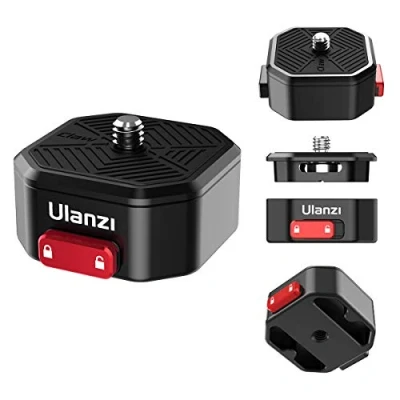 Immagine di ULANZI Claw Piastra a Sgancio Rapido, Rilascio Rapido Adattatori per Teste Video con vite da 1/4 &#039;&#039; Fotocamera,Treppiede, Monopiede, Stabilizzatore, gimbal, steadycam, slider