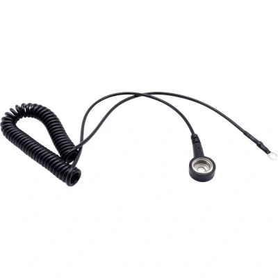 Immagine di Quadrios Cavo di messa a terra ESD 1.80 m Connettore pressione 10 mm, Collegamento capocorda ad anello