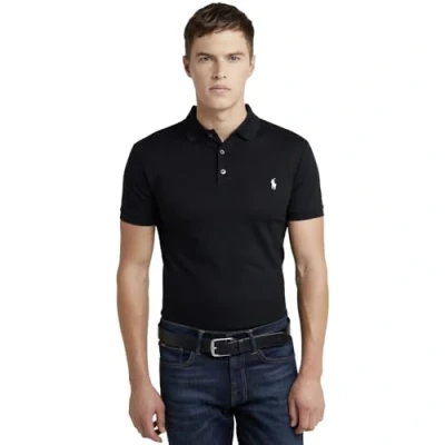 Immagine di Ralph Lauren Polo in piquet elasticizzato Slim Fit, Nero , XXL