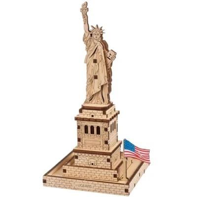 Immagine di UGEARS Statua della Libertà Puzzle 3D per Adulti Kit di Modellismo Passatempi con in Legno Uomini Rompecabezas Modello da Costruire