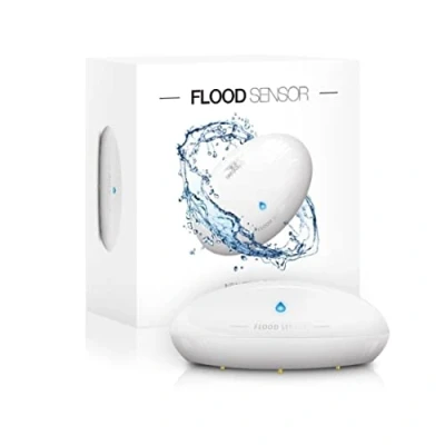 Immagine di FIBARO Flood Z Wave Plus Water Leak, Sensore di Allagamento, 3 V, Bianco