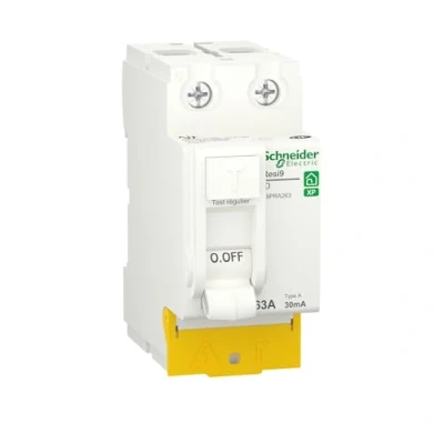 Immagine di Schneider Electric R9PRA263 Resi9 inter differenziale 2P 63A 30mA Tipo A pettinabile alim basso Int Diff XP