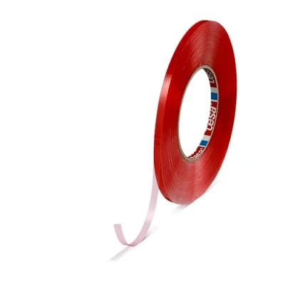 Immagine di Tesa 4965 Next Gen Nastro Biadesivo con Elevata Resistenza al Taglio e Alle Alte Basse Temperature, Adesivo in Acrilico Top di Gamma, Trasparente, a Biomassa Bilanciata (6 mm x 50 m)