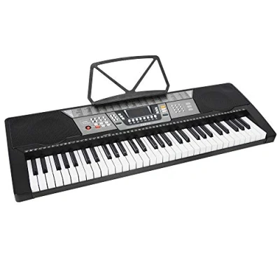 Immagine di Axus AXP10 Pianoforte Digitale Con Tastiera Musicale Elettronica Portatile A 61 Tasti Per Principianti E Bambini 6 Mesi Di Lezioni Gratuite, Alimentatore Leggio