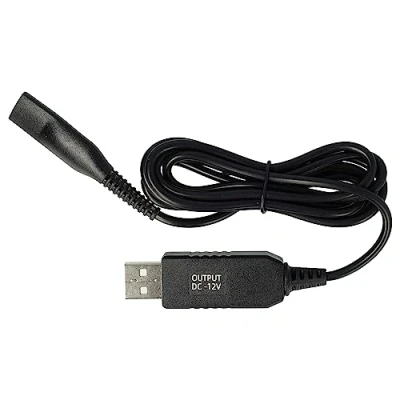 Immagine di vhbw Cavo di ricarica compatibile con Braun HC20, HC50 rasoio rete, 120 cm, nero
