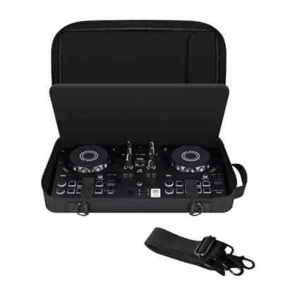 Immagine di YipuVR custodia per controller DJ DDJ FLX2, da viaggio morbida compatibile con Hercules Inpulse 200/Inpulse 200 MK2/DDJ WeGO4/, 200, cavi e accessori, tracolla