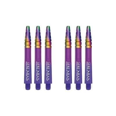 Immagine di RED DRAGON Peter Wright Snakebite Nitrotech Intermediate Purple Dart Stems 2 set per confezione (6 steli in totale)