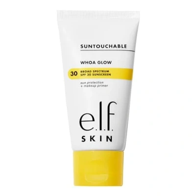Immagine di e.l.f. SKIN Suntouchable! Whoa Glow SPF 30, protezione solare e primer per make up, un finish luminoso, infuso con acido ialuronico, prodotto vegano non testato sugli animali, Sunburst