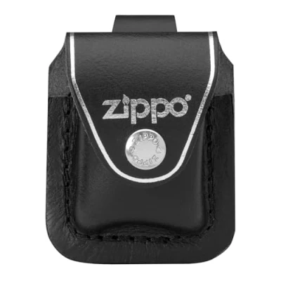 Immagine di Zippo Lighter Pouch with Loop, Black, Leather, One Size