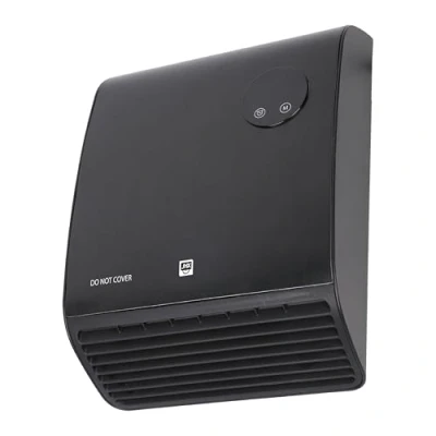 Immagine di SHX Termoventilatore da bagno, 2000 W, termostato con telecomando, resistente all&#039;acqua, sicuro in nero