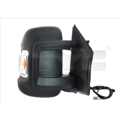 Immagine di specchio retrovisore esterno Tyc 309 0178 Sx per regolazione elettrica specchio, convesso, termico, con sensore temperatura, Braccio corto