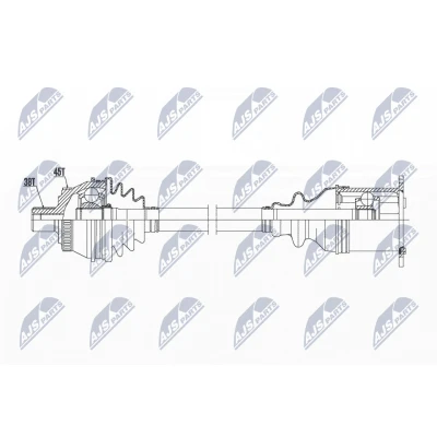 Immagine di NTY NPW AU 015 Albero motore / Semiasse Assale anteriore, anteriore Sx, Dx 525 CVT Cambio automatico (a variazione continua)
