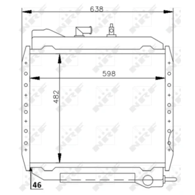 Immagine di Radiatore, raffreddamento motore NRF 53714