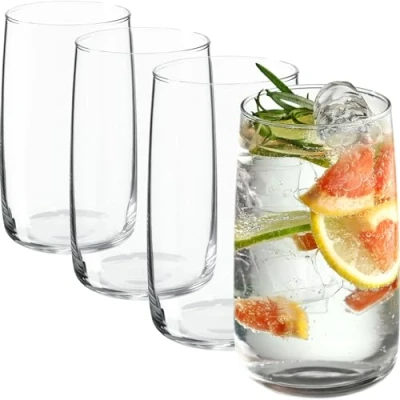 Immagine di KADAX bicchieri da cocktail 480 ml, in vetro resistente, lavabili lavastoviglie, universali, per acqua, succhi di frutta, bevande o whisky (4 x ml)
