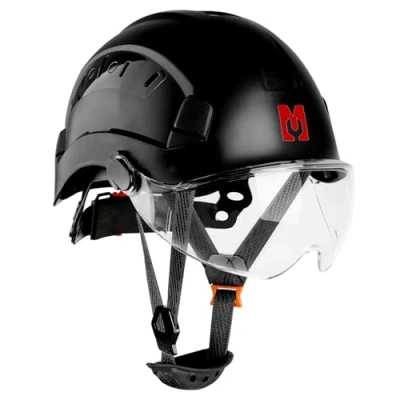 Immagine di Mustbau Casco di Sicurezza EN397, Cappello Rigido con Banda Assorbente e Visiera, Regolabile da 53 a 63cm, Materiale ABS Resistente Per Uomini Donne Nero
