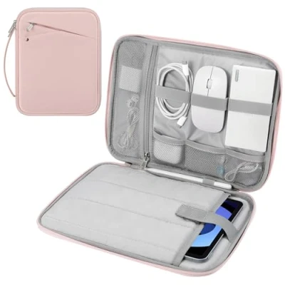 Immagine di MoKo Custodia Morbida con Maniglia per Tablet da 9 11 Pollice, iPad PRO M4 2024/11 Pollici Air M2 2024/iPad 10a 10,9 5/4 10,9, Galaxy Tab S9/S8/S7/A9+/A8/A7, Rosa