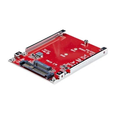 Immagine di StarTech.com Adattatore SSD M.2 a U.3, per unità PCIe NVMe, adattatore/convertitore host U.3 da 2,5&quot; (SFF TA 1001), conforme TAA Formato (1M25 U3 M2 ADAPTER)