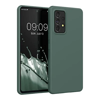 Immagine di kwmobile Custodia Compatibile con Samsung Galaxy A53 5G Cover Back Case per Smartphone in Silicone TPU Protezione Gommata verde blu
