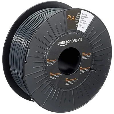 Immagine di Amazon Basics Filamento per stampanti 3D, in polilattato (PLA), 1.75 mm, grigio, 1 kg bobina