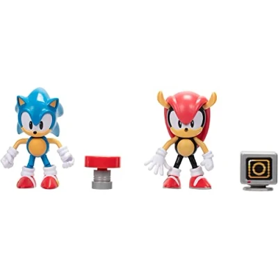 Immagine di Sonic The Hedgehog Pack contenente 2 action figure e Mighty alte 10 cm, con 11 punti di articolazione ed estremamente dettagliate. Per bambini collezionisti