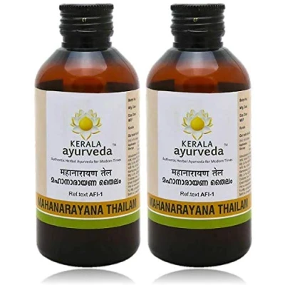 Immagine di Glamorous Hub Kerala Ayurveda Mahanarayana Thailam 200 ml (confezione da 2) (l&#039;imballaggio può variare)