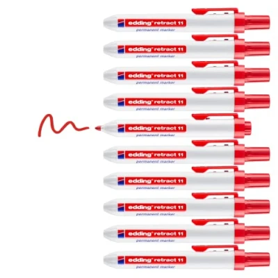 Immagine di Edding Retract 11 Permanent Marker Red (10)