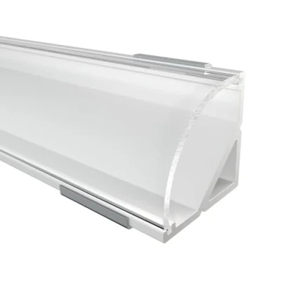 Immagine di Alumino profilo in alluminio a LED bianco, 100 cm, angolare, copertura trasparente, per strisce da 12 mm, 1 m, Weser