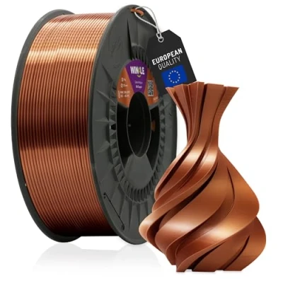 Immagine di WINKLE Filamento PLA Silk (Seda) Rame antico stampante 3D 1,75 mm 300 g Finitura liscia e setosa Precisione dimensionale Bobina