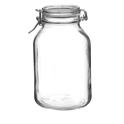 Immagine di Bormioli Fido, Vaso ermetico in Vetro con scrocchetto Metallico, 203444#, da 3 L