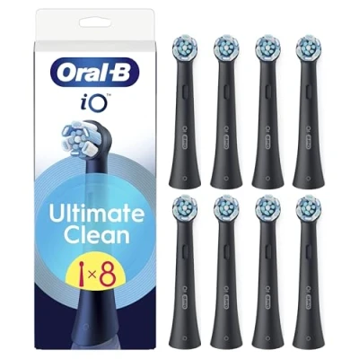 Immagine di Oral B, Testine per spazzolino, B iO Series Ultimate Clean Black Replacement Brush Heads 8 count (8 x)