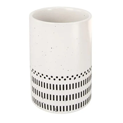 Immagine di Kleine Wolke Portaspazzolino Alva, accessori, colore nero bianco, materiale: gres