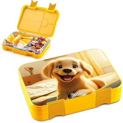 Immagine di Jarlson® Lunch Box Bambini Bento con 6 Scomparti Porta Pranzo Senza BPA per la Scuola e l&#039;asilo 850ml