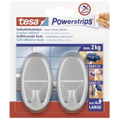 Immagine di tesa Powerstrips Hooks Large OVAL Chrome