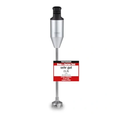 Immagine di CASO HB 2400 Pro XL frullatore a immersione con accessori, potente per mixare, mescolare, sbattere, schiacciare, asta in acciaio inox extra lunga (29 cm), 24.000