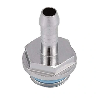 Immagine di ASHATA 6 PC Connettore a sbavatura filettata G1/4 Due tocchi per Raffreddamento ad Acqua Tubo Computer(11 Millimetri)