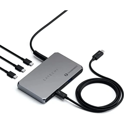 Immagine di Satechi Aluminium Thunderbolt 4 Slim Hub grey ST T4SHM EU