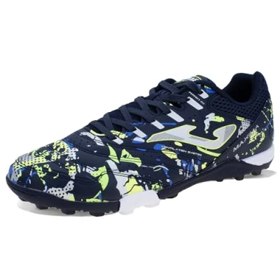 Immagine di Joma Maxima Printing Scarpe da calcetto con tacchetti, Uomo, Taglia: 44, Blu/giallo Finta pelle / tessuto