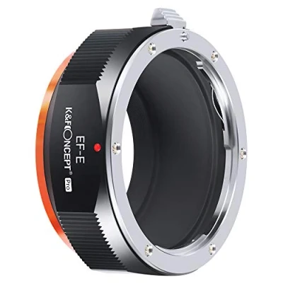 Immagine di K&amp;F Concept Lente Mount Adattatore Manuale Fuoco: Compatibile con Canon EF&amp;EF S a Sony E Corpo Fotocamera(NON esegue la messa fuoco automatica)