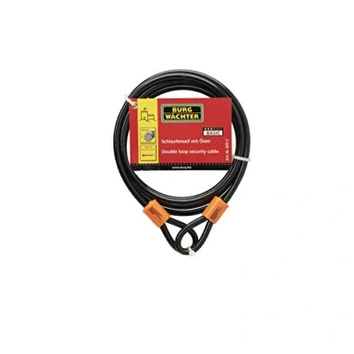 Immagine di Sterling 825C Cavo di sicurezza a doppio cappio, rivestito in vinile, anima acciaio intrecciato, lunghezza 2,5 m, ø 8 mm