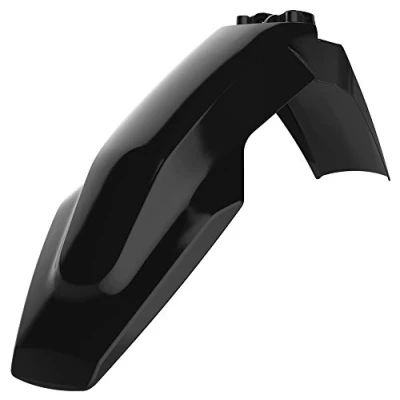 Immagine di POLISPORT 8572400003 Parafango anteriore replica OEM realizzato in plastica lucida durevole e resistente compatibile con le moto Husqvarna colore nero