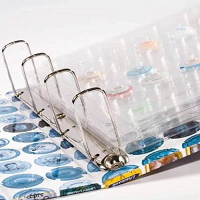 Immagine di COMPART plastic sheets for 42 bottle caps/champagne caps, transparent, pack of 5